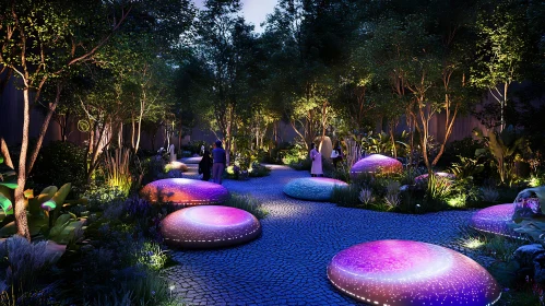 Mystical Park at Nightfall