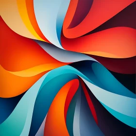 Swirling Waves of Color Abstract Art