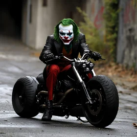 Gotham Joker on Motorcycle