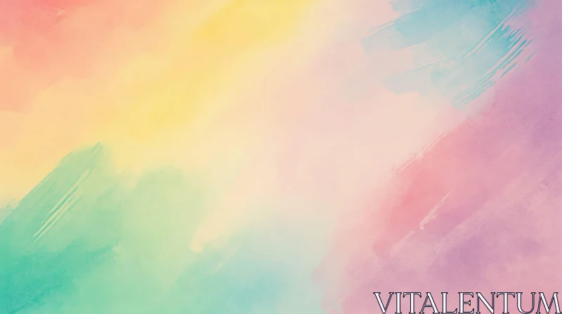 Soft Pastel Hues Abstract Painting AI Image