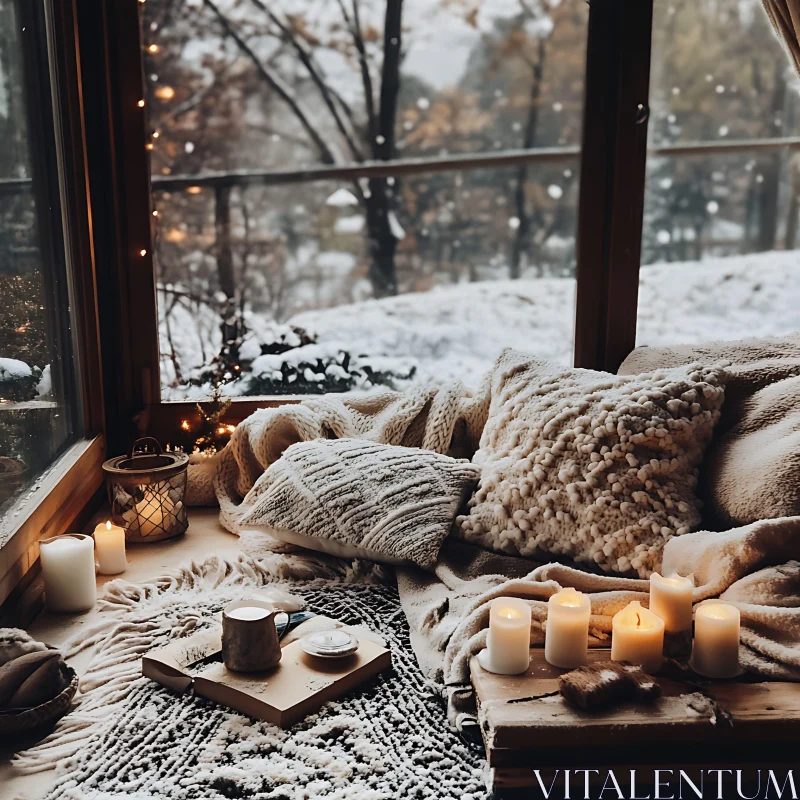 AI ART Snug Winter Window Ambiance