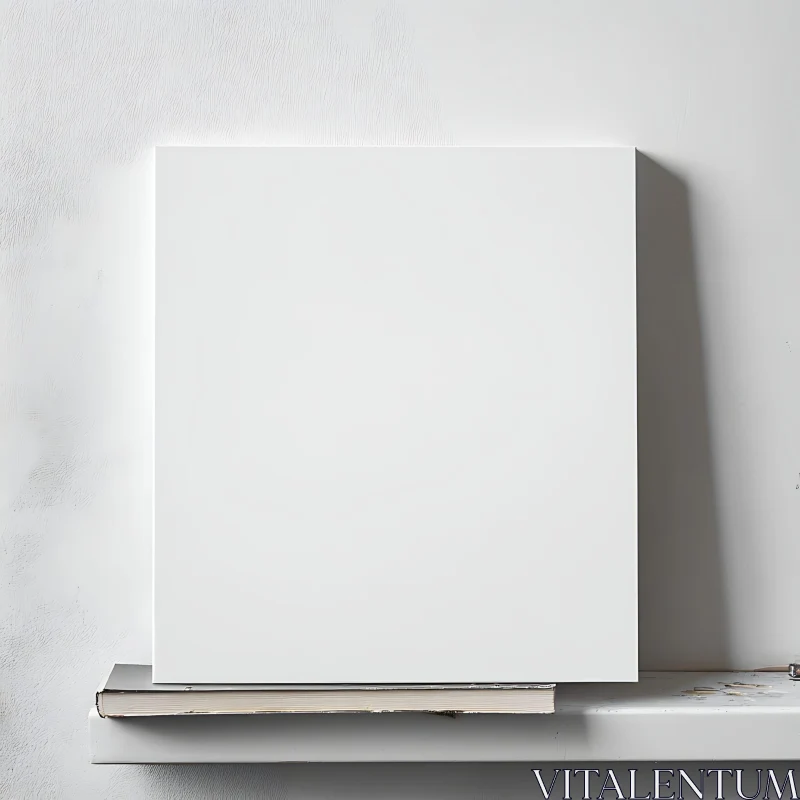 AI ART Minimalist Canvas Against Textured Wall