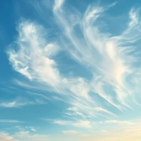 Wispy Clouds in Azure Sky