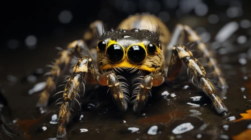 Luminous Shadowing Spider: A Captivating Insect Portrait