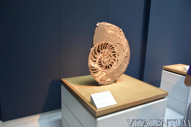 Nautilus Fossil in Exhibition Free Stock Photo