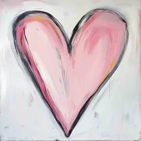 Abstract Pink Heart Art