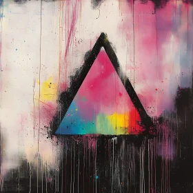 Colorful Abstract Triangle Art
