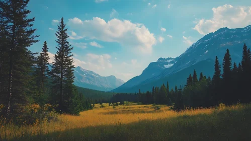 Picturesque Mountain and Forest Scenery