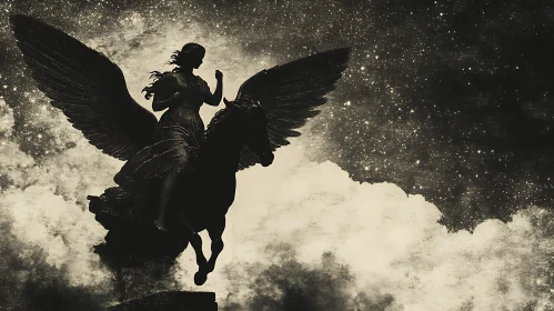 Celestial Rider on Winged Steed