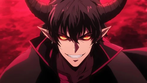 Sinister Anime Demon Portrait