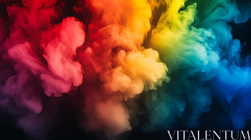 AI ART Rainbow Smoke Clouds