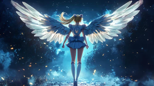 Winged Anime Character