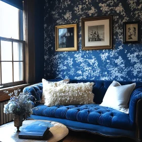 Serene Blue Room with Plush Seating