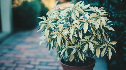 Potted Plant with Colorful Foliage