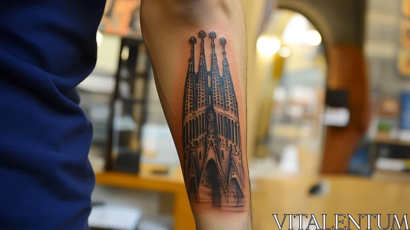 Intricate Architecture Tattoo Design AI Image