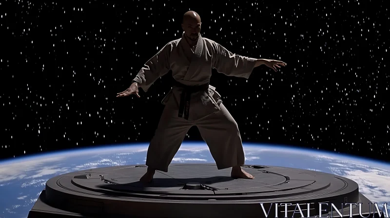 Zenith Karate Training Above the World AI Image