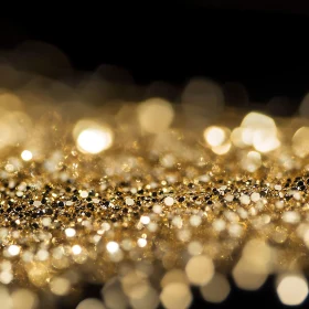 Sparkling Gold Glitter Close-Up