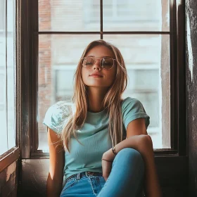 Serene Woman in Natural Light