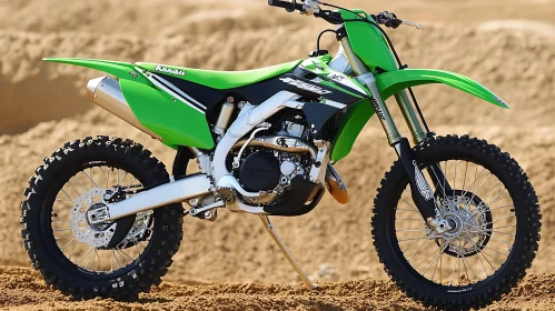 Off-Road Motorcycle on Sandy Terrain