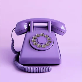 Retro Telephone in Purple Hues