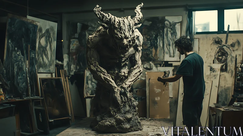 AI ART Studio Monster Sculpture