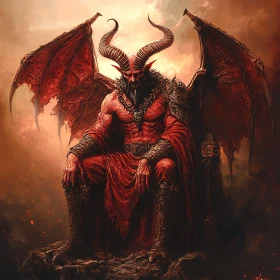 Crimson Demon on His Throne