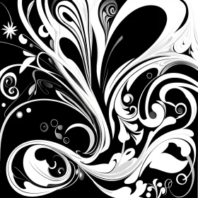 Intricate Swirl Patterns in Monochrome