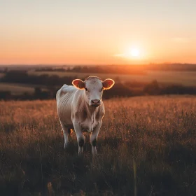 Pastoral Cow at Dusk