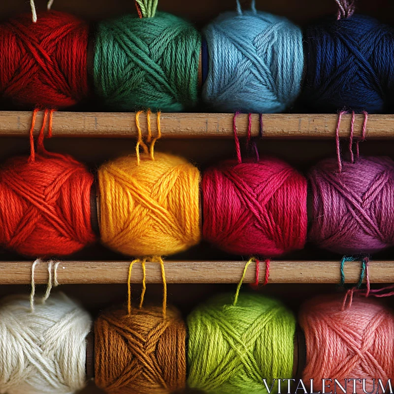 Artisanal Yarn Collection AI Image