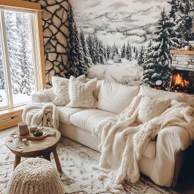 Snowy Mountain Living Room