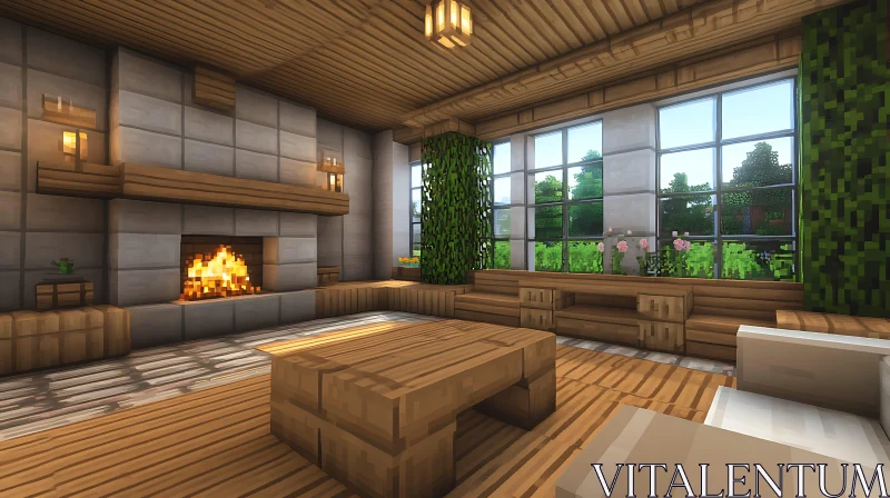 AI ART Virtual Cozy Living Room