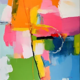 Energetic Colorful Abstract Composition
