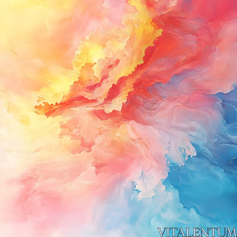 Pastel Dreamscape Abstract Art AI Image