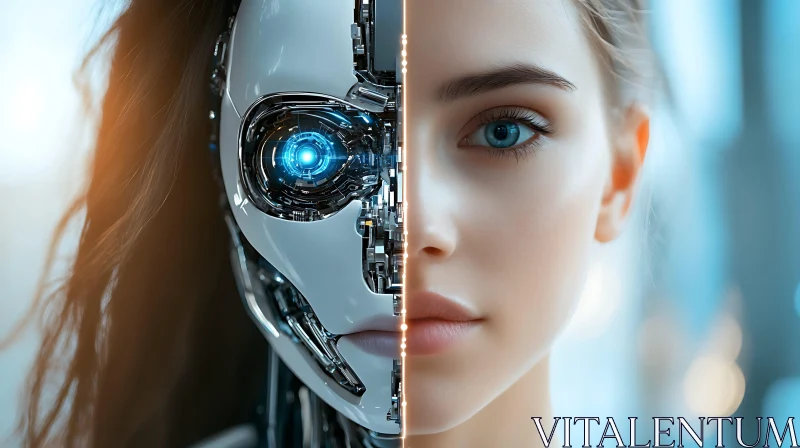 Symbiosis of Human and Robot AI Image