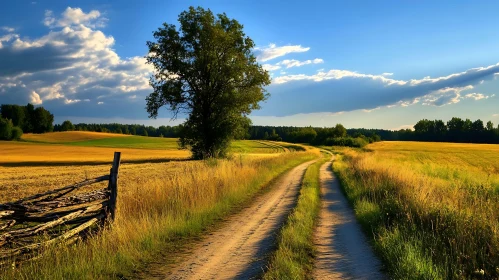 Golden Fields and Winding Road