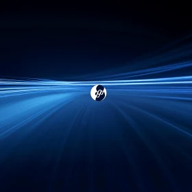 Converging Blue Lines Abstract Art