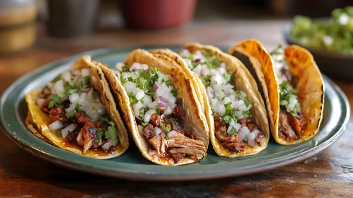 Tasty Mexican Tacos on a Plate