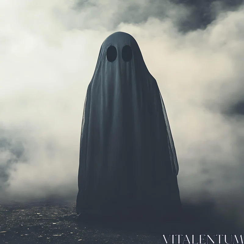 Mystic Ghost in the Fog AI Image