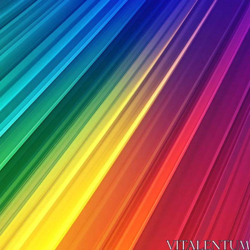 AI ART Spectrum of Colors Diagonal Lines