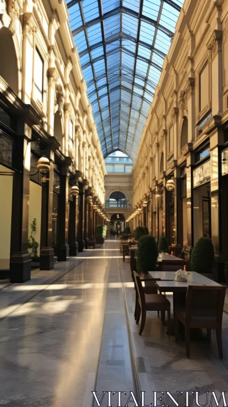Opulent Architecture in an Old Mall with Majestic Ports AI Image