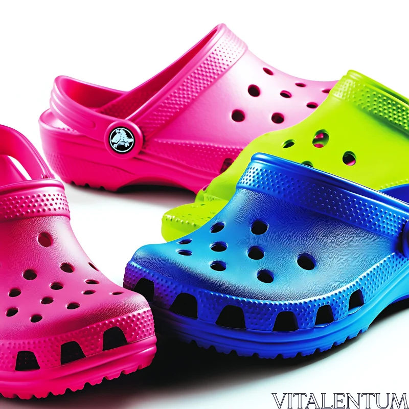 Brightly Colored Clogs - Fashion Still Life