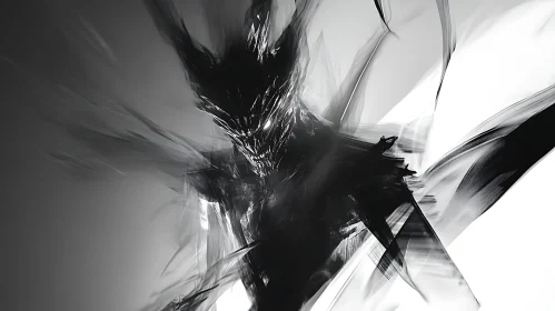 Shadowed Entity: A Dark Abstract Portrait