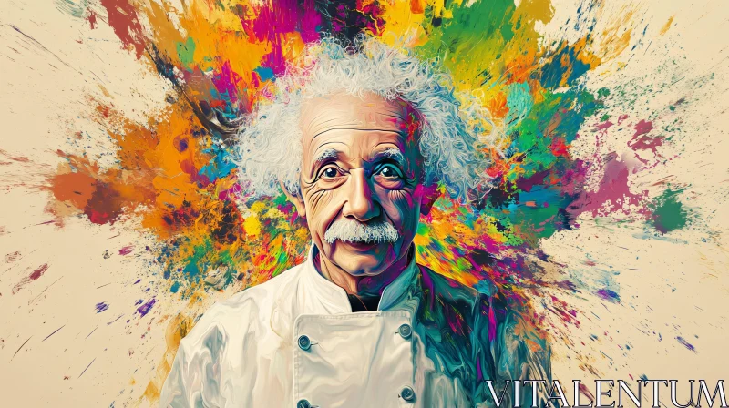 Man with Colorful Explosion