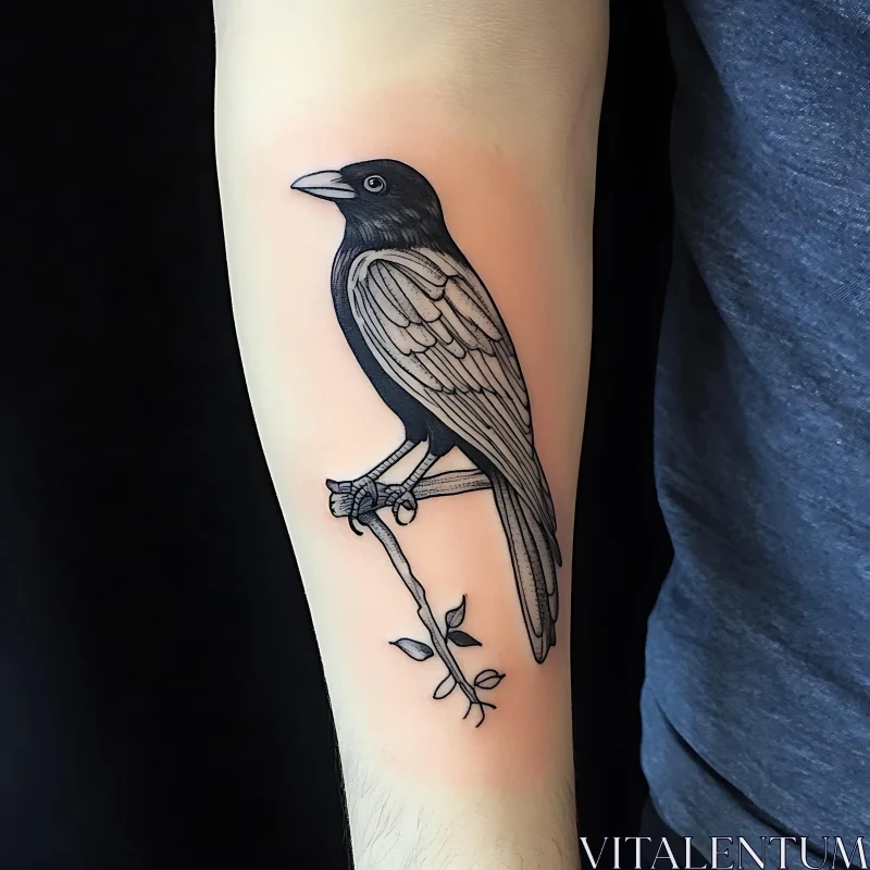 Bird Tattoo on Forearm AI Image