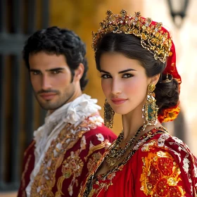 Historical Portrait of a Royal Couple