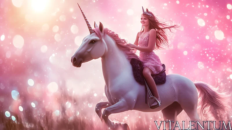 Enchanted Unicorn Ride AI Image