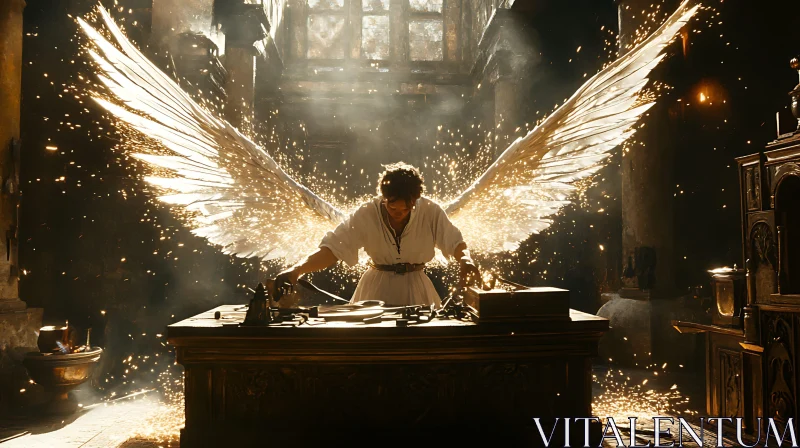 Winged Figure at Work