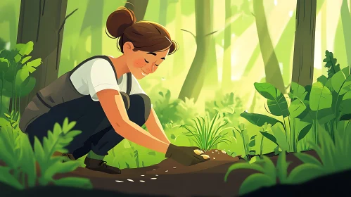 Forest Gardener Illustration