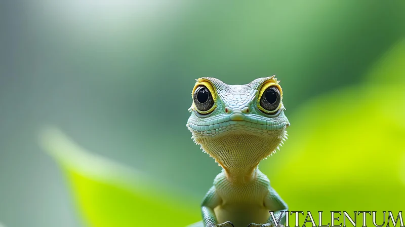 Charming Baby Lizard with Big Eyes