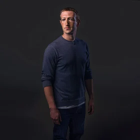 Portrait of Mark Zuckerberg in Casual Attire
